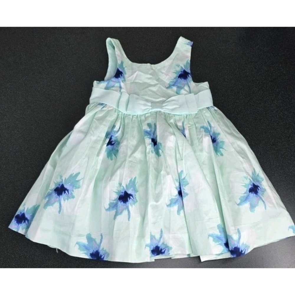 New Janie And Jack Sateen Jacquard Dress 6-12m Floral Tulle Occasion Easter Girl